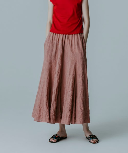 かぐれ（カグレ）の「MEYAME　PLEATED FLARE SKIRT（スカート・レディース・BLUE/RED・Free）」の2枚目の写真