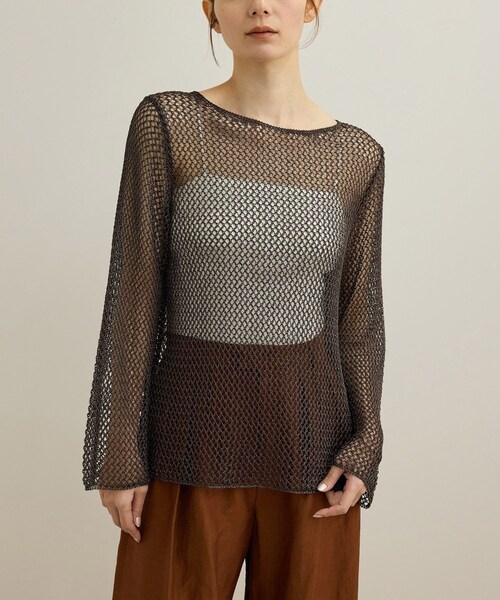 ROPE'(ロペ)の「ラメコードメッシュプルオーバー/洗える(その他トップス・レディース・ゴールド/シルバー・F)」の22枚目の写真