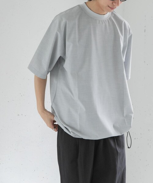 URBAN RESEARCH DOORS（アーバンリサーチドアーズ）の「FORK&SPOON　キャリーマンヘムスピンドルTシャツ（Tシャツ/カットソー・メンズ・LT.GREY/CHARCOAL/KHAKIBROWN・4/5）」の4枚目の写真