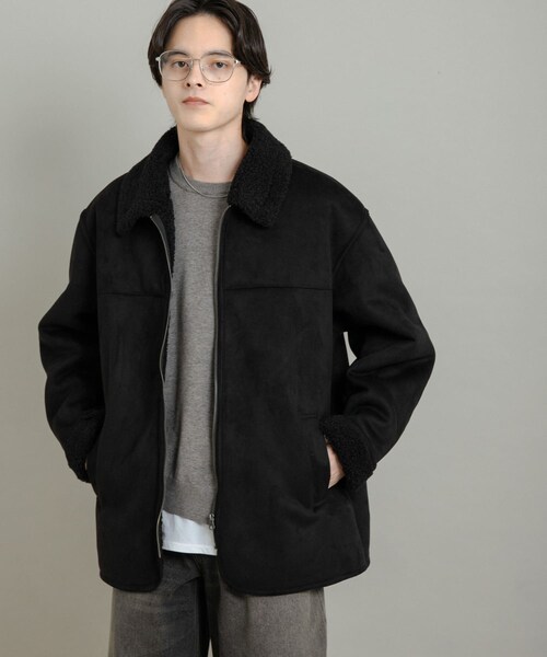 SENSE OF PLACE by URBAN RESEARCH（センスオブプレイスバイアーバンリサーチ）の「アソートボアブルゾン（ブルゾン・メンズ・BLK×CHA/BLK×BLK/GRY×KHK・M/L）」の6枚目の写真