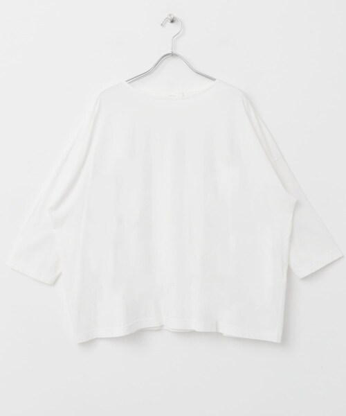かぐれ（カグレ）の「ボートネック7分袖ワイドカットソー（Tシャツ/カットソー・レディース・OFF/PINK/SMOKE NAVY・FREE）」の12枚目の写真