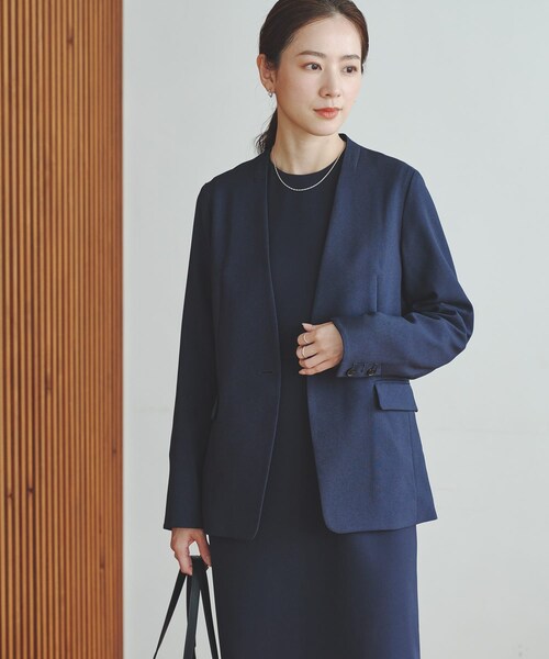 URBAN RESEARCH(アーバンリサーチ)の「『セットアップ対応』ノーカラージャケット(ノーカラージャケット・レディース・NAVY/BLACK・36/38/40)」の22枚目の写真