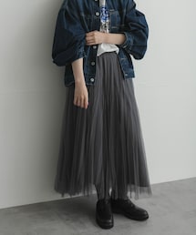 URBAN RESEARCH Sonny Label | 『WEB限定』チュールプリーツイージースカート(スカート)