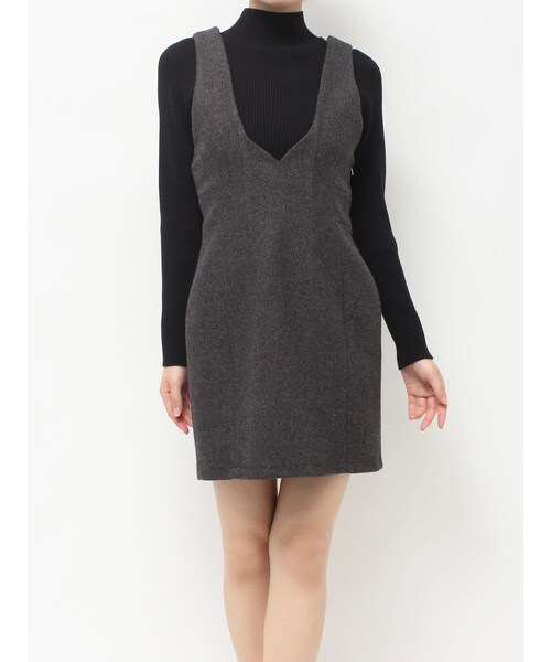 RESEXXY（リゼクシー）の「コルセットミニジャンスカ【セットアップ着用可能】（ジャンパースカート・レディース・ホワイト/グレー/チャコールグレー・F）」の3枚目の写真