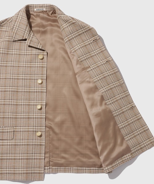 ADAM ET ROPE'（アダムエロペ）の「【AURALEE/オーラリー】SILK LINEN NEP CHECK JACKET（その他アウター・メンズ・ベージュ・3/4）」の11枚目の写真