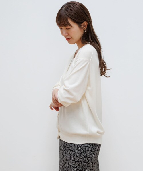 URBAN RESEARCH Sonny Label（アーバンリサーチサニーレーベル）の「『接触冷感/UVカット』クールミストカーディガン（カーディガン/ボレロ・レディース・L.グレー/オフ/ミント/ブラック・FREE）」の9枚目の写真