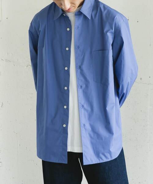 URBAN RESEARCH DOORS(アーバンリサーチドアーズ)の「TCブロードレギュラーカラーロングスリーブシャツ(シャツ/ブラウス・メンズ・BLUE/CHECK/STRIPE・M/L)」の9枚目の写真