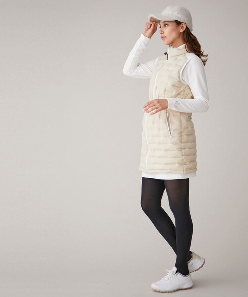 ROPE'（ロペ）の「【撥水】ストレッチナイロン　ダウンワンピース（ワンピース・レディース・ホワイト/ベージュ/ネイビー・L/M/S）」の14枚目の写真