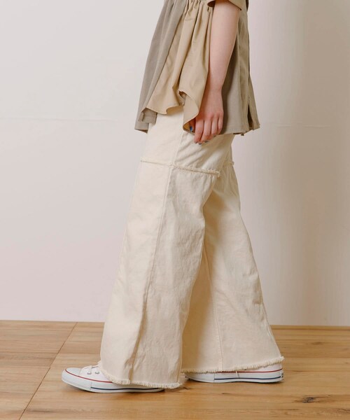 THE GOODLAND MARKET（ザグッドランドマーケット）の「old honey　-OH- 45℃ pants（その他パンツ・レディース・white/black・FREE）」の5枚目の写真