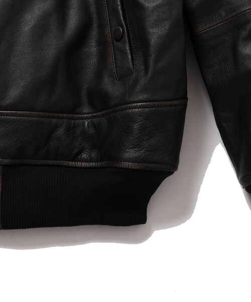 ADAM ET ROPE'（アダムエロペ）の「【CCU/シーシーユー】BOMBER JACKET（MA-1・メンズ・ブラック/ダークブラウン・2）」の8枚目の写真