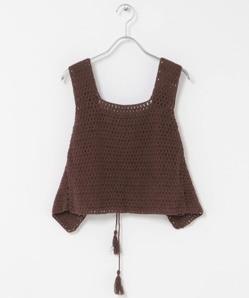 URBAN RESEARCH DOORS（アーバンリサーチドアーズ）の「『別注』AFLOAH×DOORS　KNIT TUNK TOP（タンクトップ・レディース・BLACK/BROWN・One）」の13枚目の写真