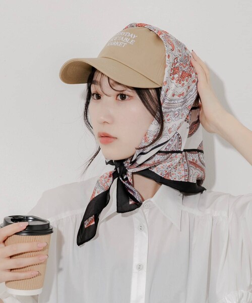 SMELLY（スメリー）の「アソートパターンスカーフ（バンダナ/スカーフ・レディース・YEL/BRN/GRN/ORG/BLK/BLU/LMN/DOT/SAX/GRY/RED/MNT/BLK/IVO/WHT/ORG/BLU/WHT/DOT/BEG・-）」の11枚目の写真