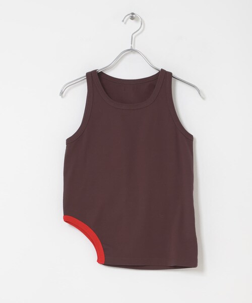 URBAN RESEARCH(アーバンリサーチ)の「TanC TOKYO CONTRAST TRIM SKINTOP(タンクトップ・メンズ・IVORY/BROWN/NAVY・Free)」の7枚目の写真