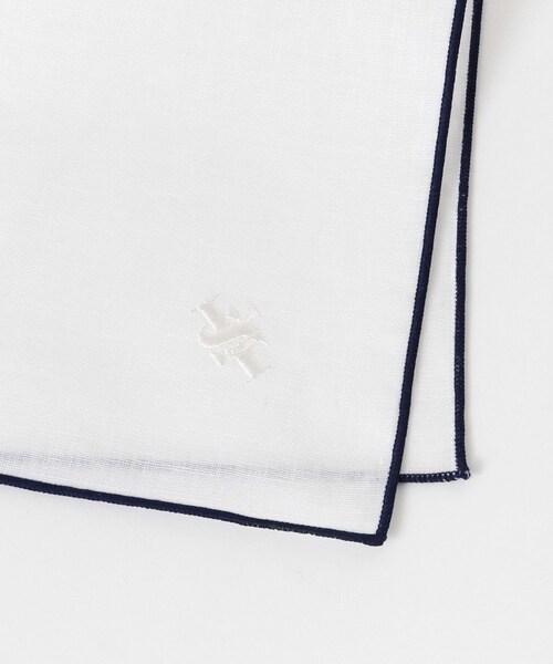 URBAN RESEARCH DOORS（アーバンリサーチドアーズ）の「LIFE STYLE TAILOR　リネンチーフ（ハンカチ/ハンドタオル・メンズ・WHT-WHT/WHT-NVY/WHT-BEG・-）」の11枚目の写真