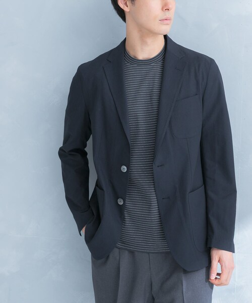 URBAN RESEARCH DOORS（アーバンリサーチドアーズ）の「LIFE STYLE TAILOR　ライトメッシュイージージャケット（テーラードジャケット・メンズ・BEIGE/NAVY・S/M/L/XL）」の21枚目の写真