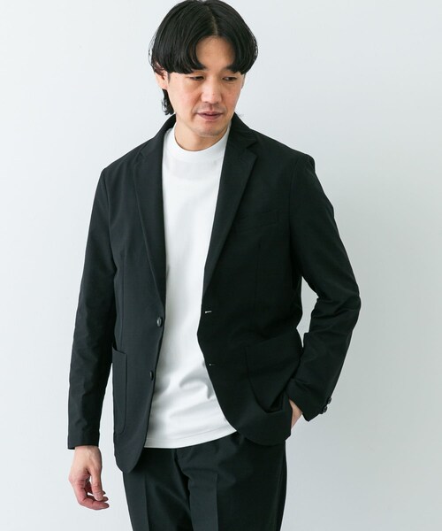 URBAN RESEARCH DOORS（アーバンリサーチドアーズ）の「『イージーケア』LIFE STYLE TAILOR　シアサッカーコンフォータブルジャケット（その他アウター・メンズ・BLACK/NAVY・S/M/L/XL）」の6枚目の写真