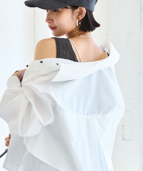 VIS（ビス）の「【前後2WAY】ケーブルニットタンクトップ（タンクトップ・レディース・チャコール/ベージュ/サックス・F）」の16枚目の写真