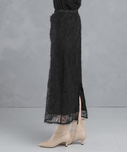 URBAN RESEARCH ROSSO（アーバンリサーチロッソ）の「フラワーチュールシャギースカート（スカート・レディース・IVORY/BLACK・FREE）」の19枚目の写真