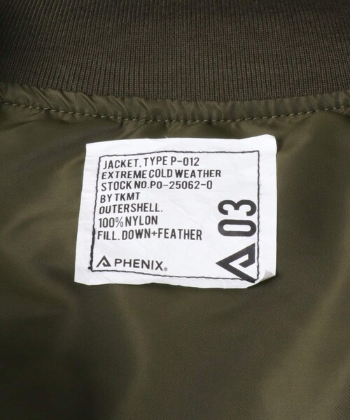 URBAN RESEARCH（アーバンリサーチ）の「phenix　JACKET TYPE P-0012（MA-1・メンズ・BLK/KHAKI・3/4）」の15枚目の写真