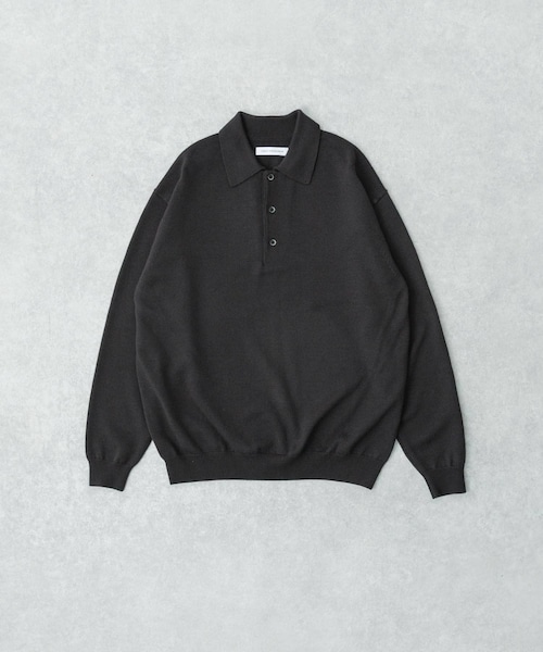 URBAN RESEARCH（アーバンリサーチ）の「CASH FEEL W/MID ニットポロ（ニット/セーター・メンズ・BLACK/CHARCOAL/BROWN・M/L）」の3枚目の写真