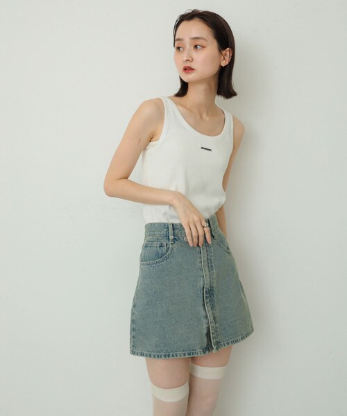 SENSE OF PLACE by URBAN RESEARCH（センスオブプレイスバイアーバンリサーチ）の「プレートピグメントタンクトップ（タンクトップ・レディース・PINK/OFF WHITE/GRAY・COMPACT/one）」の9枚目の写真