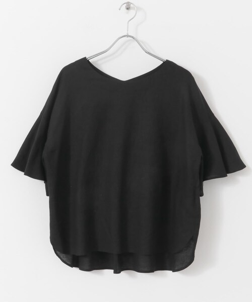 URBAN RESEARCH ROSSO（アーバンリサーチロッソ）の「F by ROSSO　リネンフレアスリーブブラウス（シャツ/ブラウス・レディース・BLUE/PINK/L/GRAY/BLACK・FREE）」の13枚目の写真