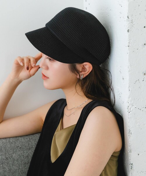 RODE SKO（ロデスコ）の「洗えるたためるキャスケット（キャスケット・レディース・BLACK/NATURAL・FREE）」の3枚目の写真