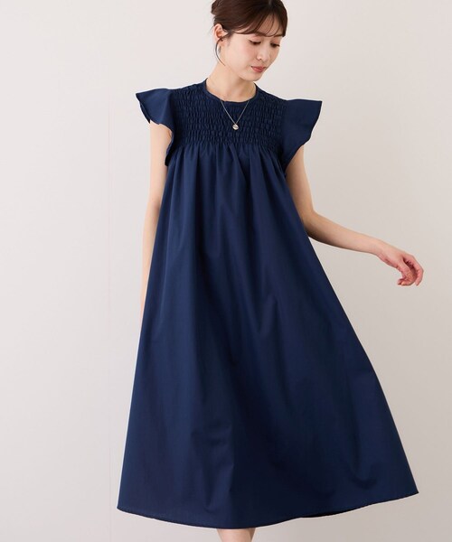 Jayro(ジャイロ)の「シャーリング使いワンピース(ワンピース・レディース・ブラック/ベージュ/ネイビー・M)」の21枚目の写真