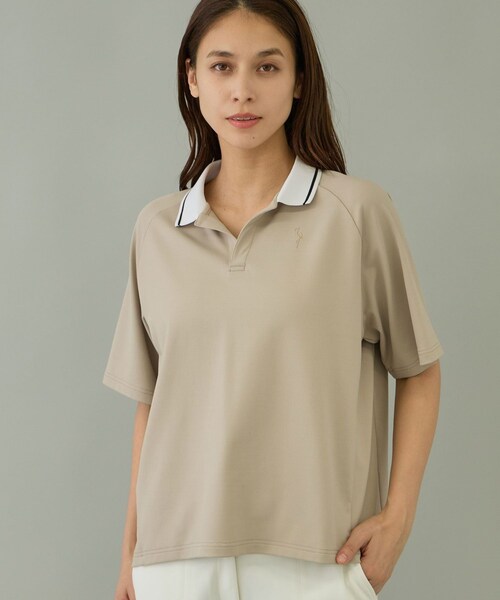 ROPE'（ロペ）の「【NIOR】3Dピケスキッパーシャツ/吸水速乾・接触冷感（ポロシャツ・レディース・ブラック/ホワイト/ベージュ・L/M/S）」の13枚目の写真