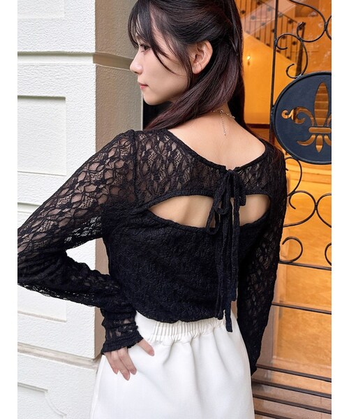 RESEXXY（リゼクシー）の「カップインレーストップス（その他トップス・レディース・ホワイト/ブラック・F）」の11枚目の写真