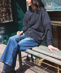 【BATONER for WILD LIFE TAILOR】WOOL 天竺LS ニットポロ