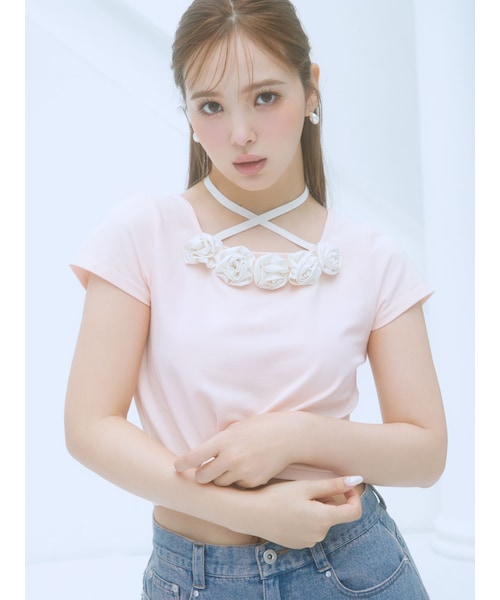 CALNAMUR（カルナムール）の「3D ROSE TSHIRTS/3DローズTシャツ（T