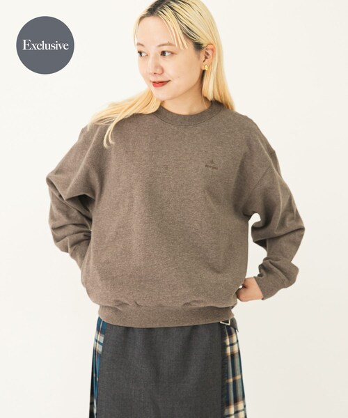 URBAN RESEARCH DOORS（アーバンリサーチドアーズ）の「『別注』Snow Peak Apparel ×DOORS　RecycledCottonSweat（スウェット・レディース・GRAY/BLACK/BROWN・One）」の3枚目の写真