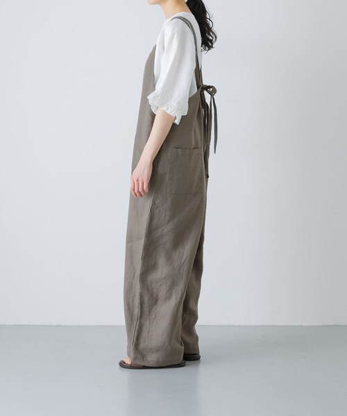 かぐれ（カグレ）の「リネンサロペット（つなぎ/オールインワン・レディース・GREGE/CHARCOAL/BLACK・Free）」の22枚目の写真