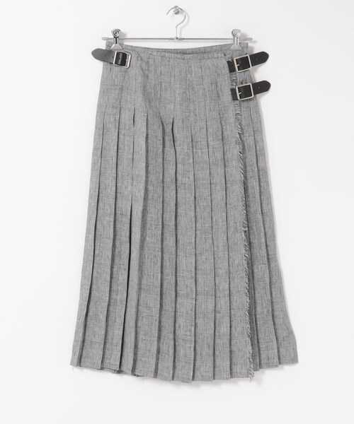 かぐれ（カグレ）の「『別注』O’NEIL OF DUBLIN×かぐれ　LINEN PLEATS SKIRT（スカート・レディース・BLUE/GLEN CHECK・XS）」の17枚目の写真
