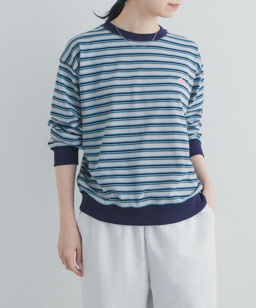 URBAN RESEARCH DOORS(アーバンリサーチドアーズ)の「DANTON SWEAT T-SHIRTS(スウェット・レディース・BLUEGRY/GREYRED・S)」の4枚目の写真