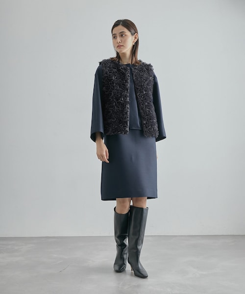 ROPE'（ロペ）の「【限定店舗・J'aDoRe限定】エレガンスオーガンジーフリルジレ（ベスト・レディース・ネイビー・F）」の9枚目の写真