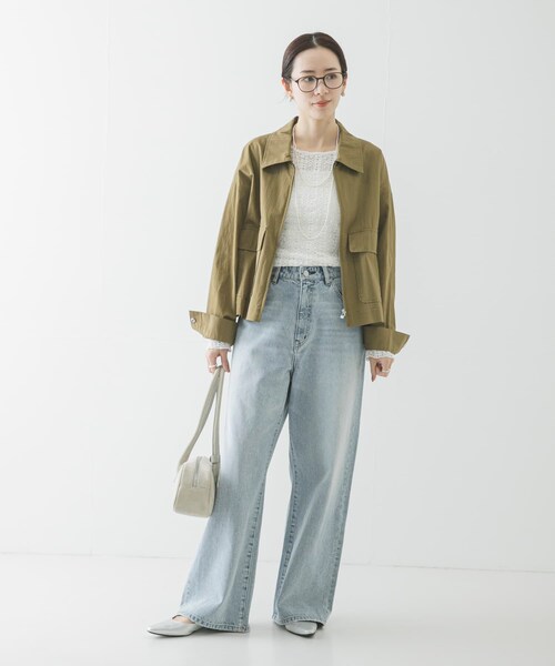 URBAN RESEARCH（アーバンリサーチ）の「コットンナイロンジップブルゾン（ブルゾン・レディース・KHAKI/IVORY・FREE）」の21枚目の写真