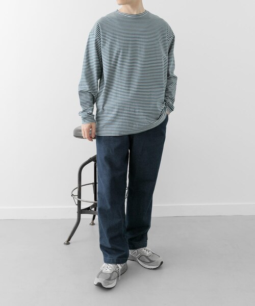 ITEMS URBANRESEARCH（アイテムズ アーバンリサーチ）の「天竺ボーダーロングスリーブカットソー（Tシャツ/カットソー・メンズ・BLU/BRN/CHA・M/L）」の17枚目の写真