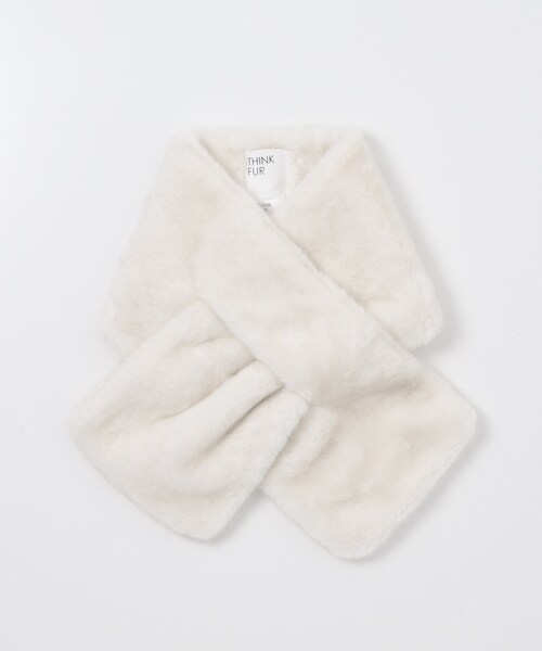 URBAN RESEARCH ROSSO（アーバンリサーチロッソ）の「THINK FUR　Mink Like Fur Tippet（マフラー・レディース・Ivory/Light Gray/Brown・Free）」の5枚目の写真