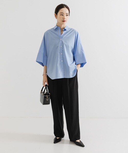 URBAN RESEARCH(アーバンリサーチ)の「『34サイズ/低身長向けも展開』 ポプリンイージーテーパードパンツ(その他パンツ・レディース・BEIGE/KHAKI GRAY/BLACK・34/36/38/40)」の21枚目の写真