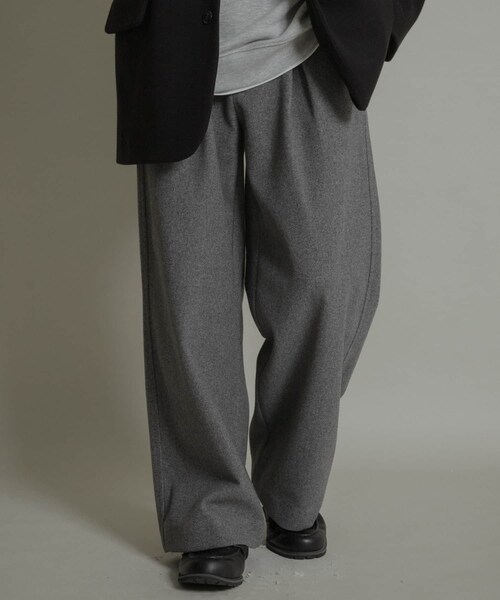 SENSE OF PLACE by URBAN RESEARCH（センスオブプレイスバイアーバンリサーチ）の「ジャージメルトンタックワイドパンツ（その他パンツ・メンズ・BLACK/CHARCOAL/L.GRAY・M/L）」の17枚目の写真