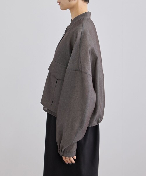 ADAM ET ROPE'(アダムエロペ)の「シアーツイルジップブルゾン(ブルゾン・レディース・キナリ/ブラウン・F)」の16枚目の写真
