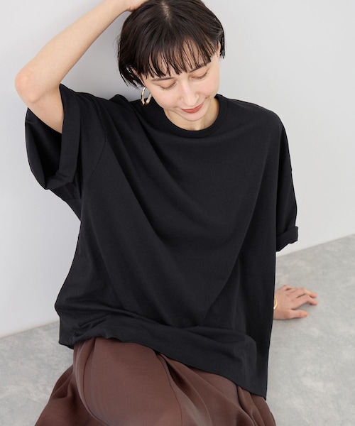 ROPE' PICNIC（ロペピクニック）の「【一部店舗限定】【Hanes × DODO JEAN】ビッグTシャツby THE DODO JEAN（Tシャツ/カットソー・レディース・ブラック/チャコール/ホワイト・F）」の11枚目の写真