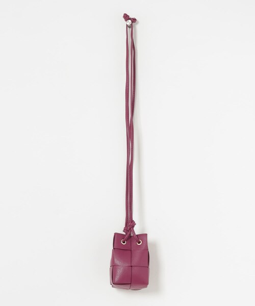 URBAN RESEARCH(アーバンリサーチ)の「メッシュ巾着レザーバッグ(ショルダーバッグ・レディース・GRAFFITE/BORDEAUX/ARGENTO・-)」の7枚目の写真