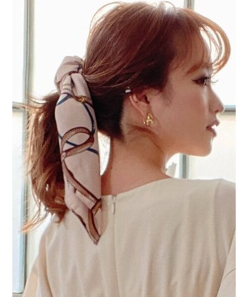 RESEXXY（リゼクシー）の「チェーンパターンスカーフ（マフラー・レディース・ブラック/ブラウン/ベージュ・F）」の17枚目の写真