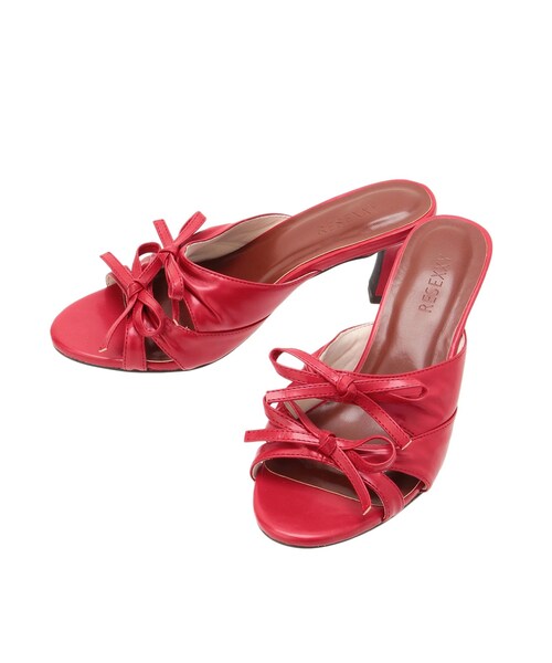 RESEXXY（リゼクシー）の「ダブルリボンピンヒールサンダル（サンダル・レディース・ホワイト/レッド・S/M/L）」の6枚目の写真