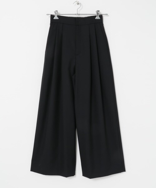 URBAN RESEARCH(アーバンリサーチ)の「ATON WOOL TROPICAL WIDE PANTS(その他パンツ・レディース・BLACK/TOP GRAY・1)」の4枚目の写真