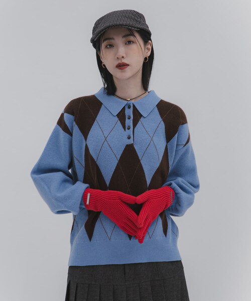 SENSE OF PLACE by URBAN RESEARCH（センスオブプレイスバイアーバンリサーチ）の「モチモチニットグローブ（ベルト・レディース・CHARCOAL/RED/GRAY・one）」の15枚目の写真