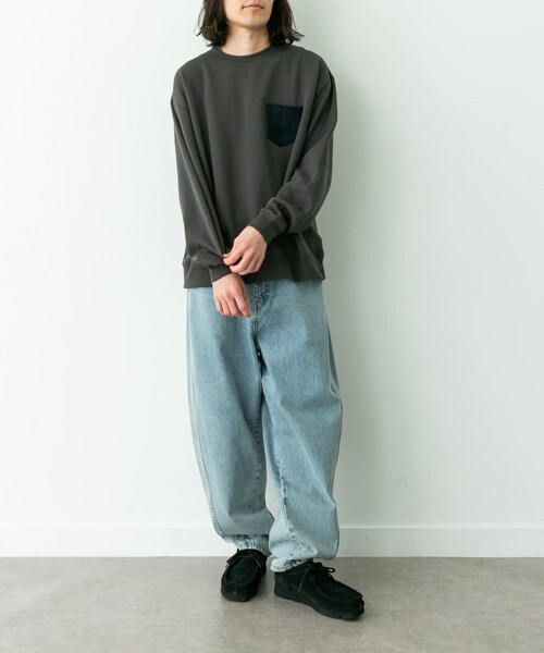 URBAN RESEARCH Sonny Label（アーバンリサーチサニーレーベル）の「HARRIS TWEEDポケットスウェットプルオーバー（スウェット・メンズ・オフ/チャコール/ブラック/ブラウン・M/L）」の22枚目の写真